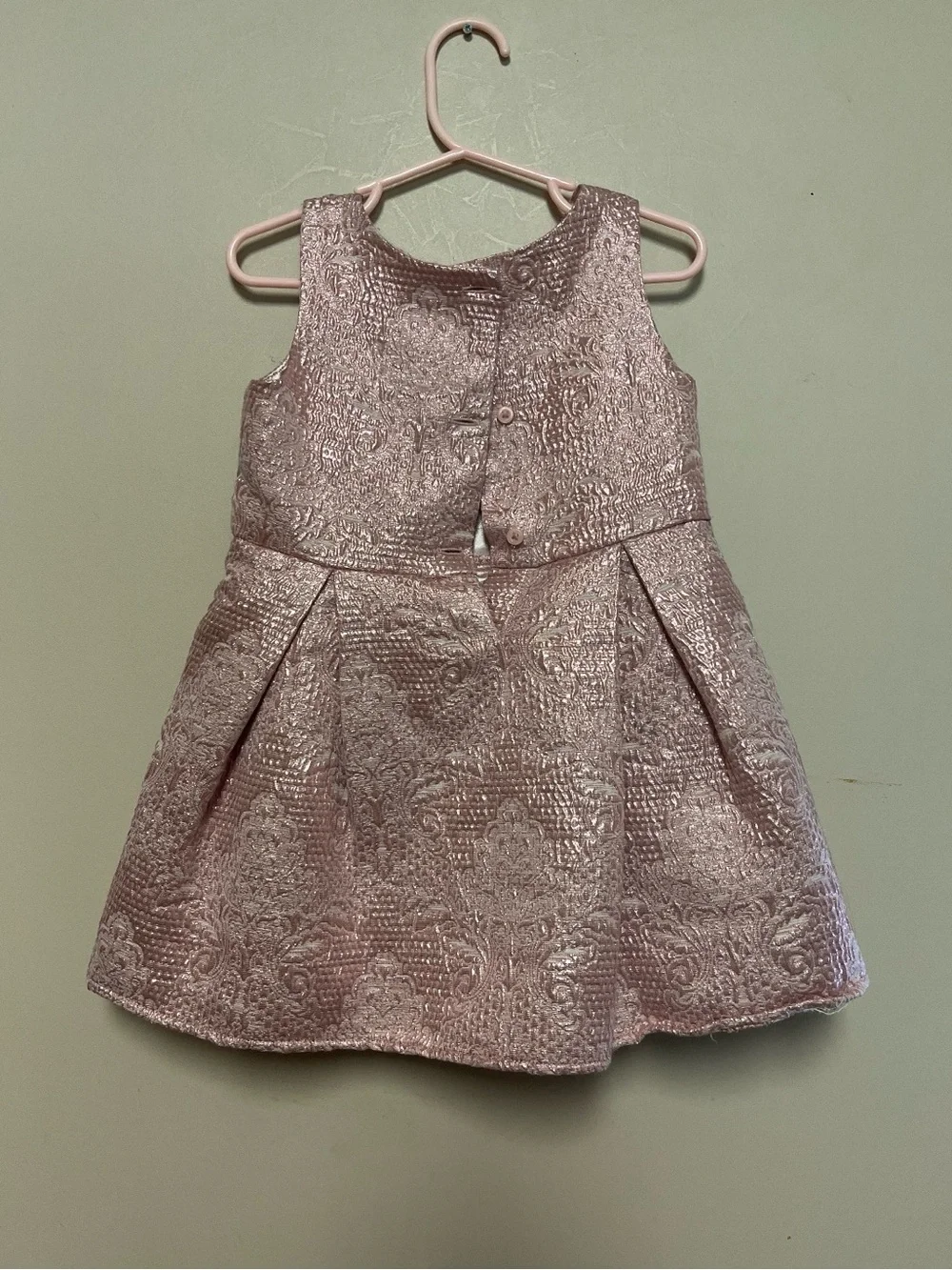 The Children's Place Blush Pink Jacquard Floral Party Dress
